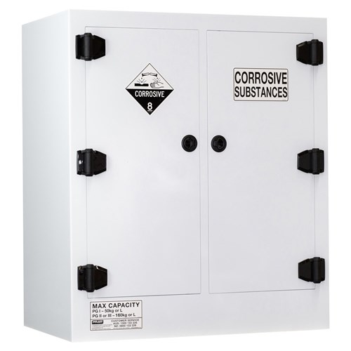 Poly Corrosive Cabinet 160LTR, 2 Door, 4 Shelf