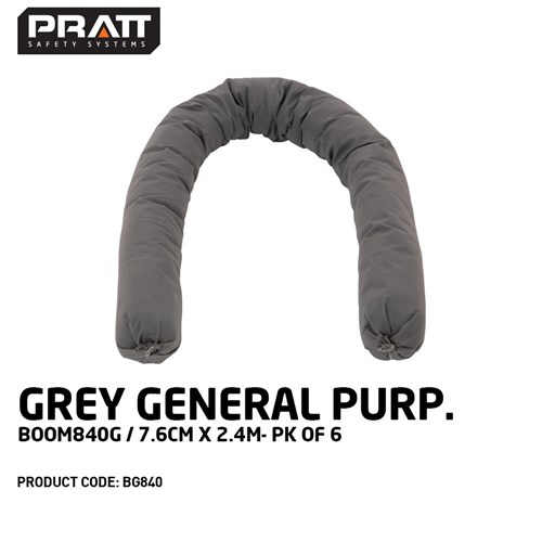 Grey General Purpose Boom 840g / 7.6cm X 2.4m