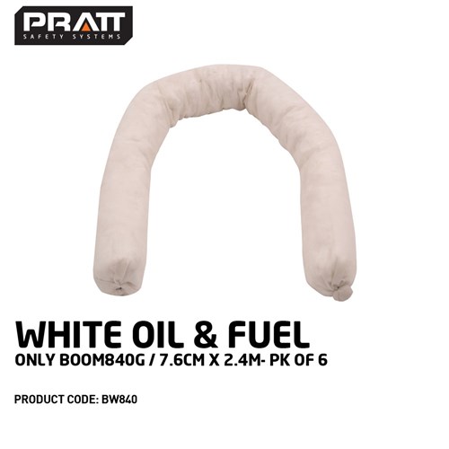 White Oil/Fuel Boom 840g / 7.6cm X 2.4m
