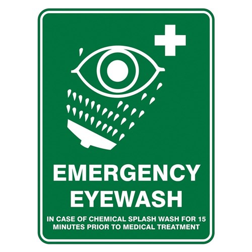 Emergency Eyewash Sign (PS3CP) 450mm x 300mm Poly