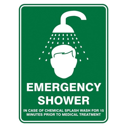 Emergency Shower Sign (PS2CP) 450mm x 300mm Poly