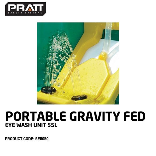 Portable Gravity Fed Eye Wash Unit 55l Pratt Safety Systems